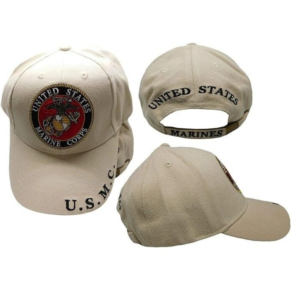 USMC Marine Corps Hat Logo Khaki Cover EGA US Official United States‎ Licensed - Picture 6 of 16